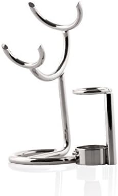 Mondial Italian Crafted Slant Razor and Brush Shaving Stand