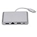 Produktbild Adapter-Konverter mit Mehreren Anschlüssen USB C zu HDMI 4K-Auflösung Ausgang RJ45 Gigabit Ethernet USB 3.1 Typ C-Hub Silber