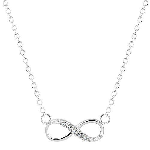 Preisvergleich Produktbild BAMAGO Unendlichkeit Halskette Silber Infinity