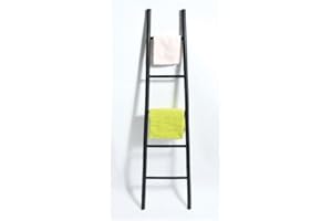 MSV Scala Porta Asciugamani a 5 Livelli Tilda Bamboo Nero