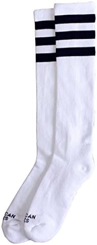 American Socks Old School High Retro Skate Roller Derby Socks - O/S (UK 4-11)