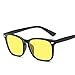 Produktbild HoEOQeT Student, männlich und weiblich universal blau blockieren Brille Retro Flache gläser Rahmen Anti-blau Computer Gaming gläser (Style : Sand Black Frame)