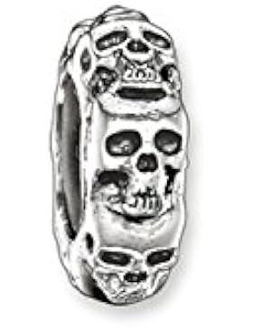 Thomas Sabo Damen Stopper für Kette Armband Karma Beads 925 Sterling Silber geschwärzt Silikon KS0008-648-12