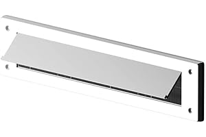 Merriway BH05982 StormSeal Briefkastenabdeckung, Zugluftstopper mit Klappe für den Innen- und Außenbereich, 343 x 80 mm, Weiß