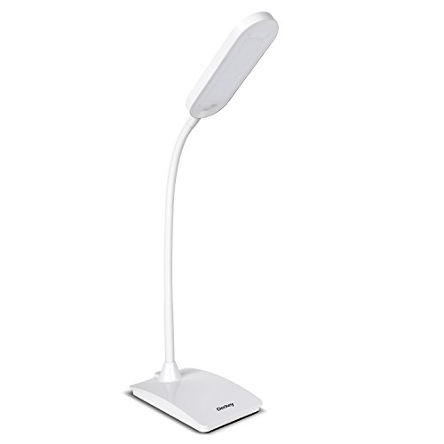 Preisvergleich Produktbild DECKEY 6W Schreibtischlampe LED Tischlampe mit Schwanenhals 3 Helligkeitsstufen dimmbar, TOUCHFELD, FX002 (Weiß)