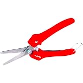 Eltos &Uuml;z&uuml;m Makası, Kırmızı Renkli, Ergonomik Saplı, Keskin Metal Başlıklı, Bağcılık ve &Ccedil;i&ccedil;ek&ccedil;ilik İ&ccedil;in, Hafif, Profesyonel Ha
