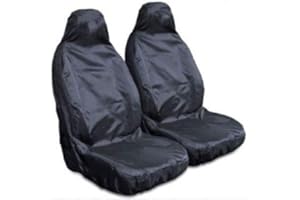 HMS For Ford Ranger - Heavy Duty Black Waterproof Car Seat Covers - 2 x Fronts 1+1