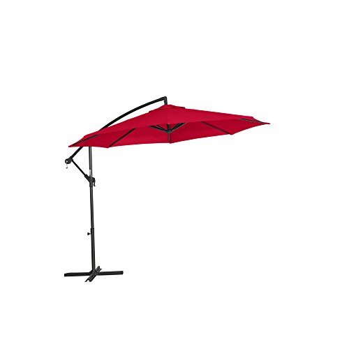 Siena Garden 336860 Ampelschirm Klassik Bezug rot Gestell grau Ø 300 cm - 3