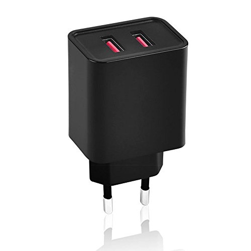 Top-Longer USB Ladegerät 5V 6A 2 Ports mit Smart Technologi Smart Phones und PC Tabletten (Schwarz) - 5