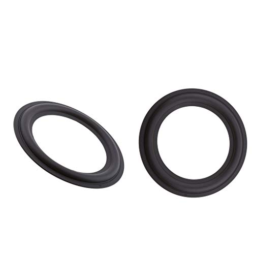 Preisvergleich Produktbild IPOTCH 2 Stück Lautsprecher Reparatur Teile Gummischeibe 6inch 155mm, Schwarz