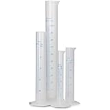 4pcs Eprouvette Graduée en Plastique Transparent