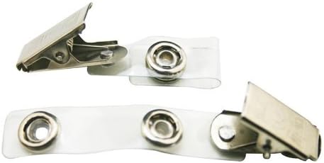 Chuzhao Wu Metal Clip Swivel Plastic Sling With Button For ID Card Holder(Pack Of 20)