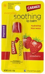 Carmex Strawberry Flavor Moisturizing Lip Balm Tube SPF 15 by Carmex