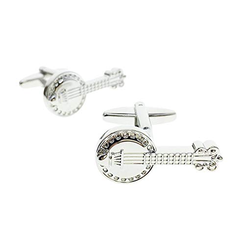 Preisvergleich Produktbild WYLCDGEOO Banjo-Musik Manschettenknöpfe Manschettenknopf Manschettenknöpfe für Männer Geschenke Kreative Manschettenknöpfe