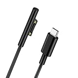 Multifunktionen: Die meisten Geräte schalten langsam auf die Typ-C-Stromversorgung um. Mit diesem Kabel können Sie Wandladegeräte und Power Banks verwenden, die die angegebenen Anforderungen an die Stromversorgung erfüllen, sodass Sie auch andere Typ-C-Stromquellen für Ihr Microsoft Surface verwenden können. Stromversorgung: 15V 3A (abhängig von Ihrer Stromquelle)