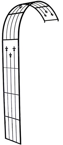 Rosenbogen Breite 130 cm Halbbogen Rosenspalier Rankhilfe Metall dunkelbraun