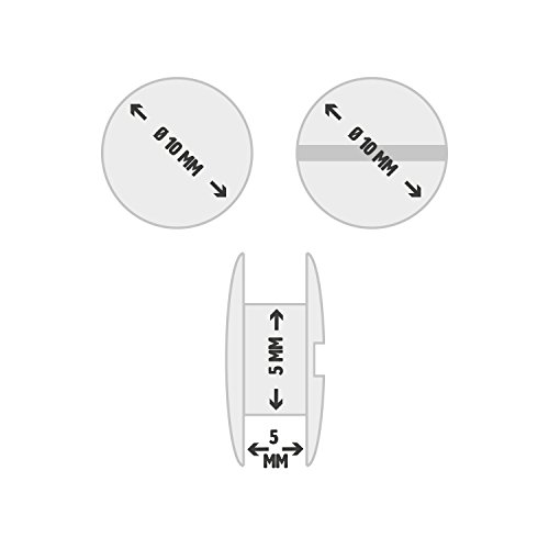 25 Buchschrauben vernickelt (Ø Kopf: 10 mm, Ø Schaft: 5 mm, verschiedene Höhen verfügbar) (5 mm, vernickelt / silber) - 2