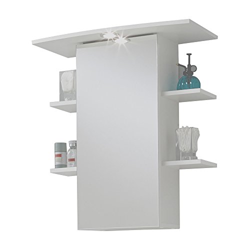 FMD Möbel 901-008 Spiegelschrank Madrid 8, 65 x 72 x 29 cm, weiß
