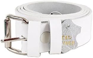 Geniune Leather Snap On Quality Belt White