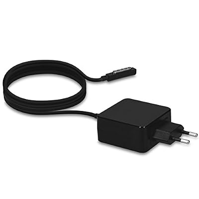 kwmobile Chargeur pour Microsoft Surface Pro/Pro 2/Surface 2/Surface RT en noir - câble de charge avec 12V/3.6A