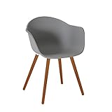 Design & Umweltschutz im Focus: Das graue Akazien-Holz, aus dem die Stuhlbeine gefertigt sind, verfügt über eine FSC Zertifizierung & entstammt damit nachweislich nachhaltiger Forstwirtschaft