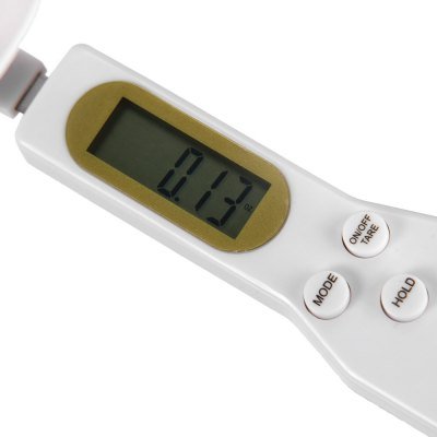 Digitale Einstellbare Löffelwaage Elektronische Küchenmesslöffel mit Großem LCD Display Küchenwaage mit Großen Löffel, Max 500g für Kaffee, Tee, Müsli, Milchpulver, Eipulver usw. Wiegendes Gerät für Haushaltswaren, Weiß - 4