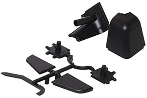 INFERRAMENTA Kit Accessori Alzatina Classica in Plastica – Completo di Angoli Interni ed Esterni e Tappi per Cucina – Vari Colori Disponibili (Nero)