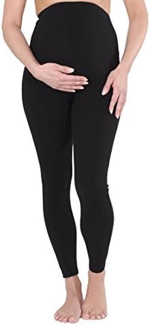 Maternity-Leggings - Pregnancy Leggings made out of cotton - lined opaque-extra comfortable-elastic - 1500