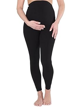Umstandsleggings-Schwangerschaftsleggings in Schwarz aus Baumwolle, gefüttert, besonders bequem-komfortabel, wärmend...