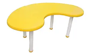 eHomekart Playtool Moon Table - Front Round Table for Kids - Perfect for Home - (53 x 20 x 20 inches) - Colour May Vary (Yellow)