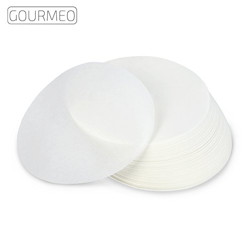 GOURMEO 500 Antihaftpapier Zuschnitte für Hamburger-Presse, rund, Durchmesser 11 cm | 2 Jahre Zufriedenheitsgarantie | Antihaft-Papier, Wachsscheiben, Wachspapier, Backpapier für Burgerpresse, Trennpapier für Hamburgerscheiben bzw. Frikadellen - 4