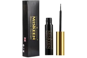 MISKEEN - Black Magnetic Eyeliner Works Perfectly with all Magnetic Eye Lashes Natural Look Water Proof, Strong Hold, Long Lasting, Water Proof And Sweat Resistant Travel Size 4ml