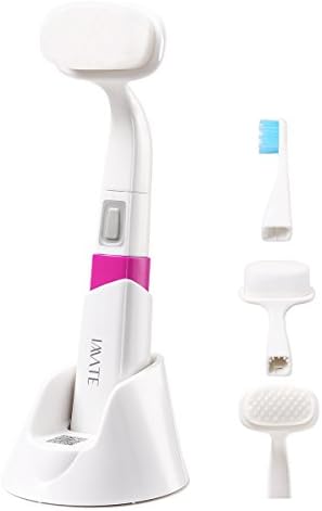 IMATE IM-41SR Waterproof Sonic Facial Cleansing Brush Kit for Sensitive Skin to Remove Dirt and Deep Cleansing (Rosy)