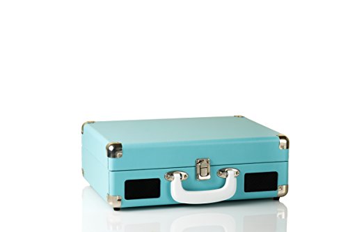 Grausch RPS101 Briefcase Style Three-Speed Portable Vinyl Turntable Record Player with Built-In Stereo Speakers (Green) - Image 10