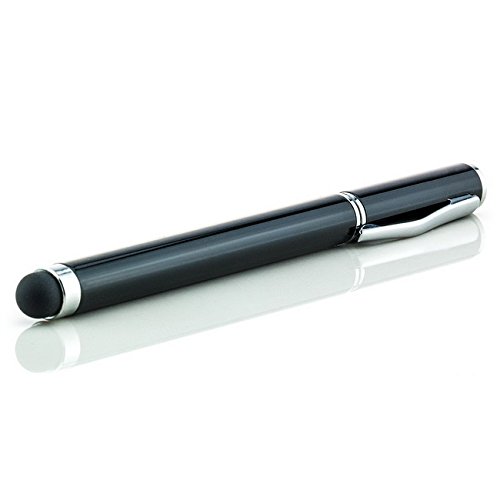 Saxonia Touch Stift Pen Eingabestift Touchpad Touchpen für Berührungsempfindliche Bildschirme von Handy/Smartphone Tablet mit Kugelschreiber chwarz - 2