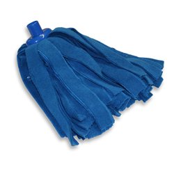 Preisvergleich Produktbild Wischmop TTS Microfasermop Nasswischmopp mit Gewinde blau Wischmop aus Mikrofaser