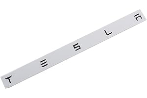 TDHLW Emblemas Traseros con Letras de inserción de Logotipo Elevado en 3D compatibles con Tesla Modelo 3/S/X/Y, Respaldo Adhesivo 3M,Matt Black,Tesla Logo