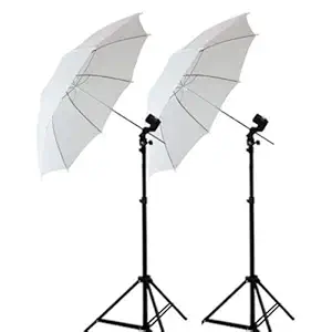 WON Studio Holder KIT Umbrella White 80 cm + Studio Light Stand + Umbrella and Bulb Holder KIT