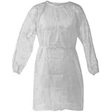 Cura FarmaDisposable TNT Shirts with Cuffs - cf. 10/100 Pieces - Non-sterile Visitor Shirts - White - Hypoallergenic - Original Farma Care (Disposable Shirts in TNT 10 pcs)- 0.5ml