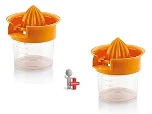 MOXWARE Plastic Hand Press Manual Juice Maker Squeezer for Orange and Lemon (Multi) - Set