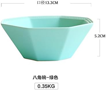 YMFIE Frosted geometric octagonal ceramic tray salad bowl creative tableware,L