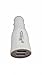 Price comparison product image Rubberized Car Charger Adapter for Micromax Bharat 2 Plus, Canvas Selfie 2 Note, Meizu M6 (Dual USB Port) - White + MND Stylus