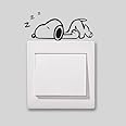 Cute Home Snoopy in a Nap Beautiful Pattern Light Switch/Socket Sticker Switch/Socket Decoration Vinyl Decor Decals Switch/Socket Art