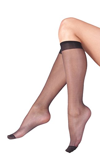 VCA® - Gambaletti con bordo comfort, 20 denari make up, 10 Paire Taglia unica 