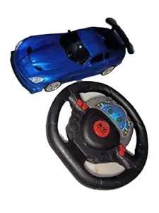 Steering Control Racing Car with G Sensor | Chargable Battery Car | Multicolor (Blue)