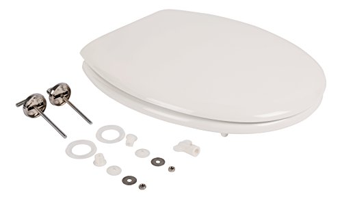 WC-Sitz Zamora weiß | Toilettensitz | WC-Brille aus Holz | Mit Active-Clean-Beschichtung | Klobrille mit Edelstahl-Scharnier | Fast-Fix-Schnellbefestigung | Toilettendeckel | Klodeckel | WC Deckel - 2