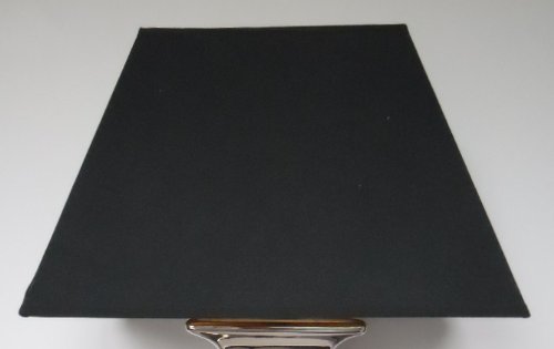 hochwertiger Leinen Lampenschirm rechteckig 40 cm schwarz - 3