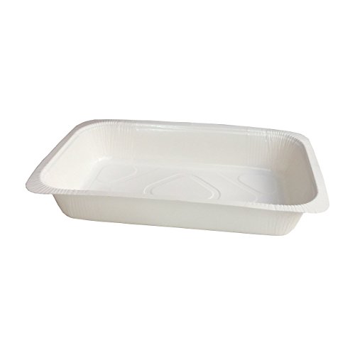 examen Grande barquette de cuisson et de congélation blanche jetable (1000 ml). Par lot de 100.