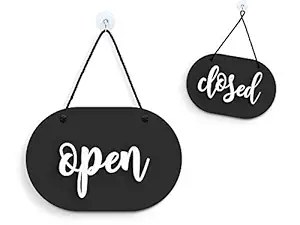 SIGNOOGLE Open & Close Sign Board Office Company Shops Mall Restaurant Signage Business Commercial Multicoloured (12 X 9 Inch)