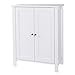 SONGMICS Meuble de salle de bain Meuble de rangement 2 portes battantes 3 cassier Séparateurs amovibles Dimensions du produit: 60 x 30 x 80 cm Blanc BCB60W